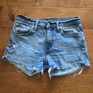 Levi’s deconstructed denim shorts
